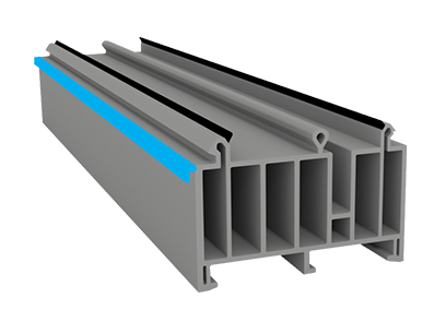 Vordach für Außenfensterbank aus Weich-PVC (optional)